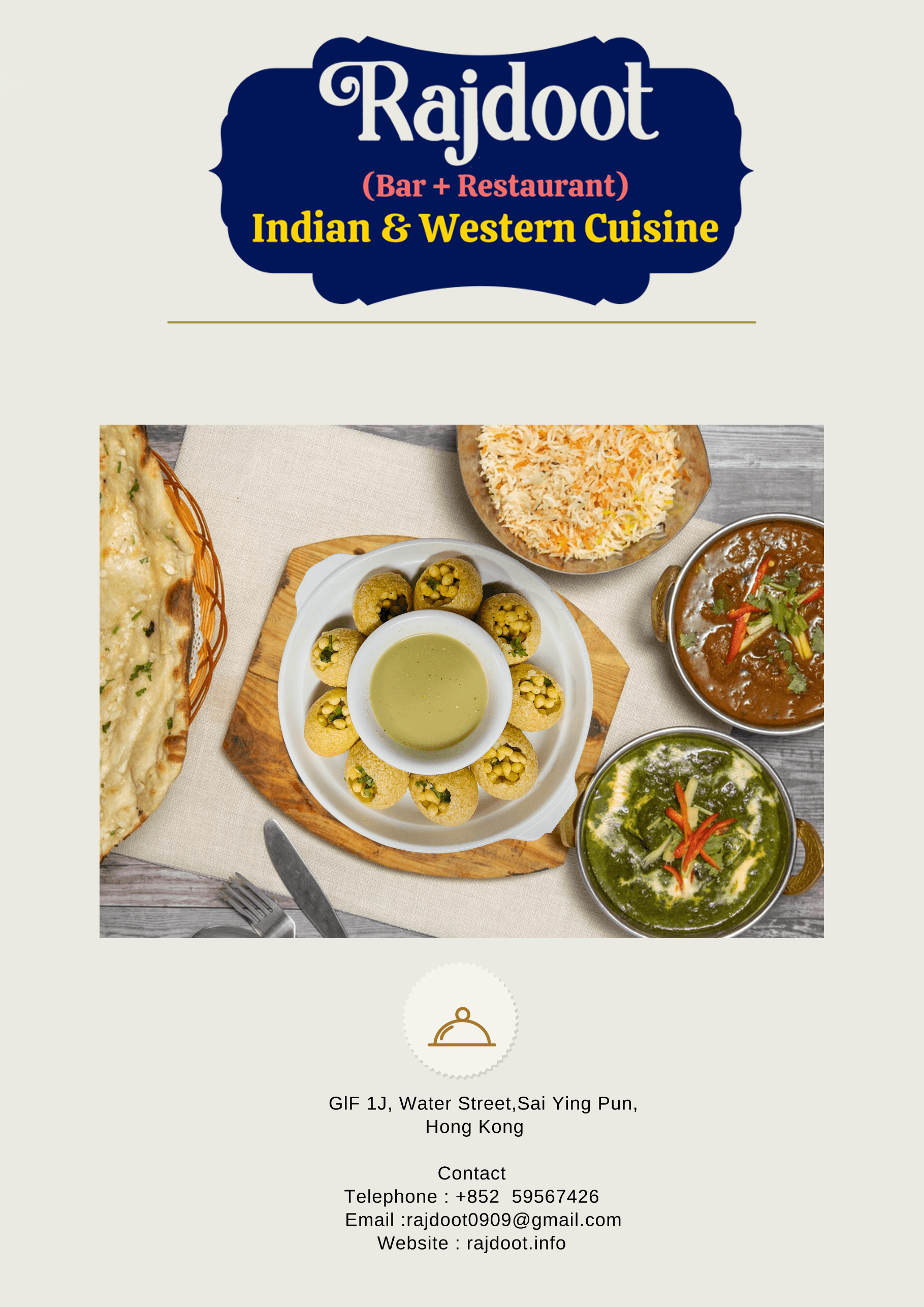 Indian, western and nepalese cuisine menu item 1